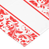 Chemin De Table Court Elégant Flûtes Et Blancs Et Rouges (Coin)