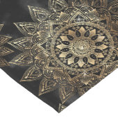 Chemin De Table Court Elégant Gold Mandala Black Design (Coin)