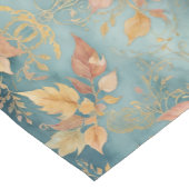 Chemin De Table Court Elégant Golden Tendril Blush Feuille Floral (Coin)