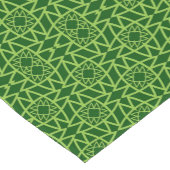 Chemin De Table Court Elegant Green Geometric Patterns (Coin)