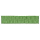 Chemin De Table Court Elegant Green Geometric Patterns (Horizontal)