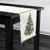 Chemin De Table Court Élégant Joyeux Noël | Luxe Aqua Mint Splatter