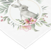 Chemin De Table Court Elégant lapin de Pâques Floral (Coin)