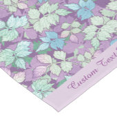 Chemin De Table Court Élégant Lavande Turquoise Feuilles de Foliage Pers (Coin)