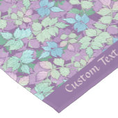 Chemin De Table Court Élégant Lavender Turquoise Foliage Feuille Motif (Coin)