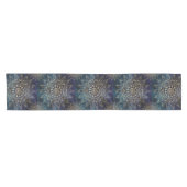 Chemin De Table Court Elégant Mandala Gold Blue Galaxy (Horizontal)