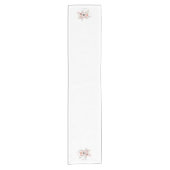 Chemin De Table Court Élégant Monogramme rose pâle Dusty (Devant)