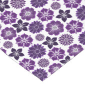 Chemin De Table Court Élégant motif floral pourpre (Coin)