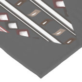 Chemin De Table Court Élégant Motif gris et rose aztèque (Coin)