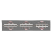 Chemin De Table Court Élégant Motif gris et rose aztèque (Horizontal)