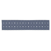 Chemin De Table Court Élégant Noël scandinave bleu blanc (Horizontal)