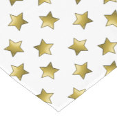 Chemin De Table Court Élégant or étoiles motif blanc (Coin)