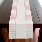 Chemin De Table Court Élégant rose vierge Rose rayé Or