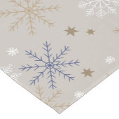 Chemin De Table Court Elegant Snowflake Pattern Beige (Coin)