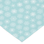 Chemin De Table Court Élégant Snowflakes Turquoise Blue Coastal Noël (Coin)