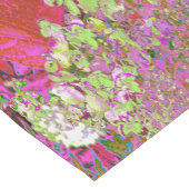 Chemin De Table Court Élégante Chartreuse Vert, Rose et Bleu Hydrangée (Coin)