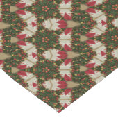 Chemin De Table Court Élégante couronne de Noël Rouge Vert Kaleidoscope (Coin)