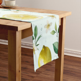 Chemin De Table Court Élégante douche de mariée florale méditerranéenne