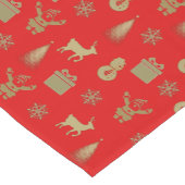 Chemin De Table Court Élégants motifs de noël d'or (Coin)