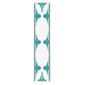 Chemin De Table Court Éléments Art déco en vert turquoise (Devant)