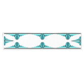 Chemin De Table Court Éléments Art déco en vert turquoise (Horizontal)