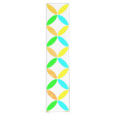 Chemin De Table Court Ellipse Motif Art Abstrait (Devant)