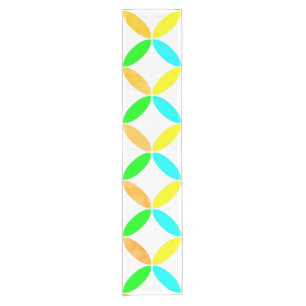 Chemin De Table Court Ellipse Motif Art Abstrait