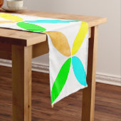 Chemin De Table Court Ellipse Motif Art Abstrait (In Situ)