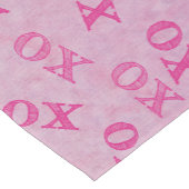 Chemin De Table Court Embrous Et Baisers Rose XO XO (Coin)