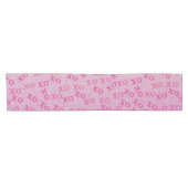 Chemin De Table Court Embrous Et Baisers Rose XO XO (Horizontal)