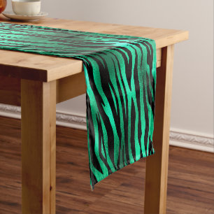 Chemin De Table Court Emerald and Gold Safari Series Design 10