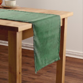 Chemin De Table Court "Emerald Envy Grunge" (In Situ)