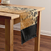 Chemin De Table Court Empreinte de léopard avec la course de brosse de (In Situ)