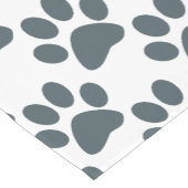 Chemin De Table Court Empreinte de patte grise (Coin)