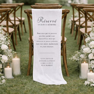 Chemin De Table Court En Douce Mémoire Souvenir De Mariage Personnalisé