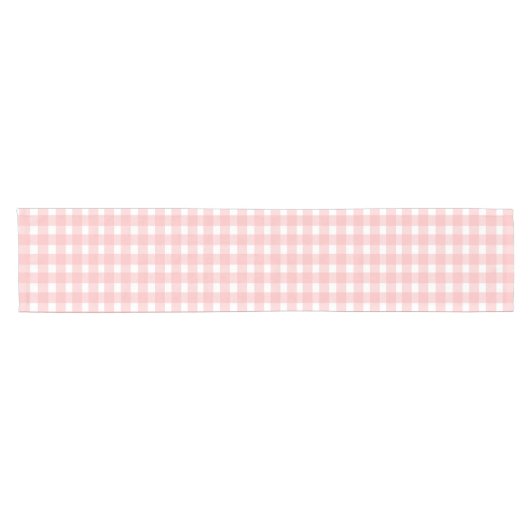 Chemin De Table Court En vichy rose (Horizontal)