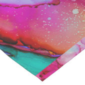 Chemin De Table Court Encre verte pourpre rouge (Coin)