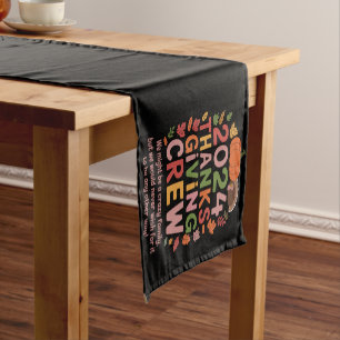 Chemin De Table Court Équipe de Thanksgiving en famille 2024 Dinde Corre