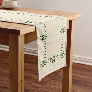 Chemin De Table Court Esprit adoptif de Hélène du motif en bois