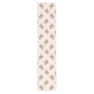 Chemin De Table Court Esthétique Cottagecore Vintage Baies et Fleurs