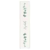 Chemin De Table Court Eucalyptus Motif vert (Devant)