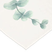 Chemin De Table Court Eucalyptus Motif vert (Coin)
