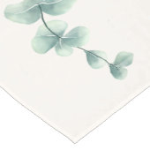 Chemin De Table Court Eucalyptus Motif vert (Coin)