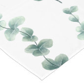 Chemin De Table Court Eucalyptus Motif vert (Coin)