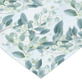 Chemin De Table Court Eucalyptus Vert Sage Doux Aquarelle (Coin)