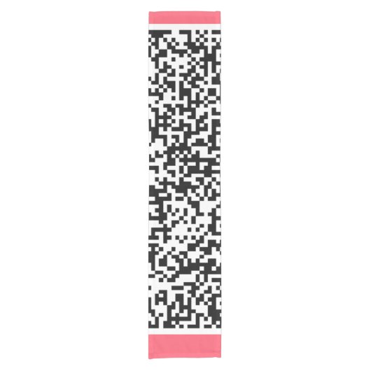 Chemin De Table Court Exemple de coureur de table de code QR (Devant)