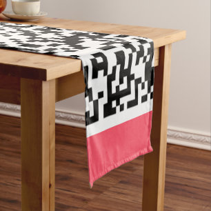 Chemin De Table Court Exemple de coureur de table de code QR
