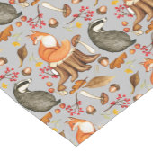 Chemin De Table Court Fall Leaves Badger & Fox Motif (Coin)