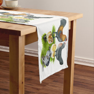 Chemin De Table Court Famille de poulets Ameraucana