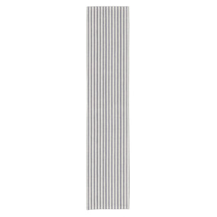 Chemin De Table Court Farmhouse Blue Ticking Striped Style Table Runner